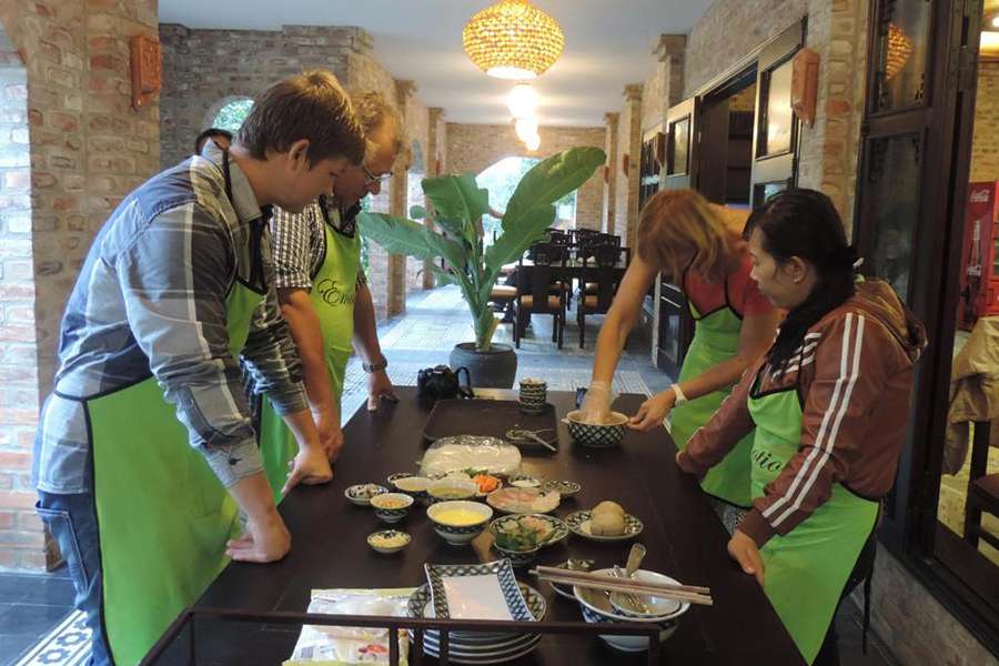 Cooking class at Hue Ecolodge - Indochina tour