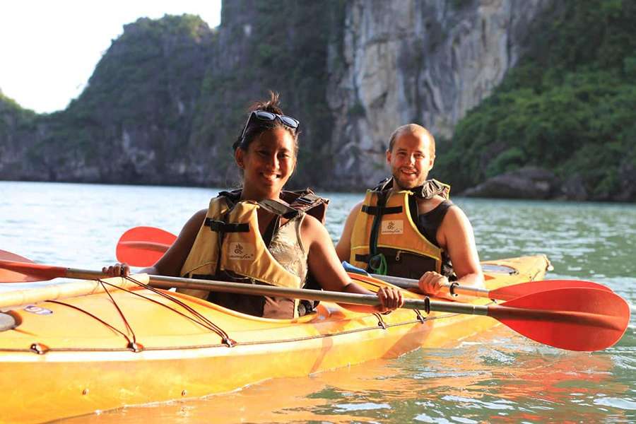 Kayaking Halong Bay-Indochina tour