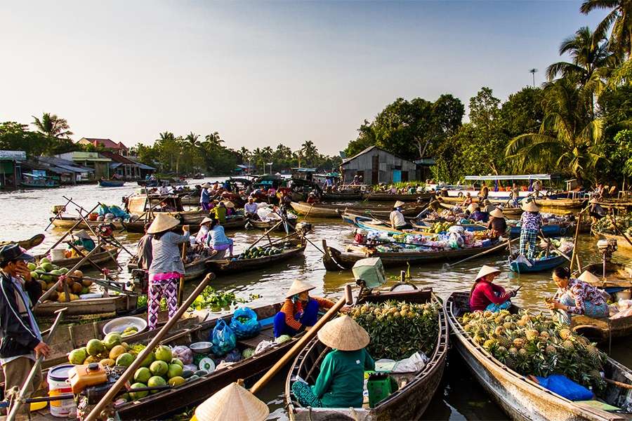 Cai Rang Floating Market- Vietnam family tours