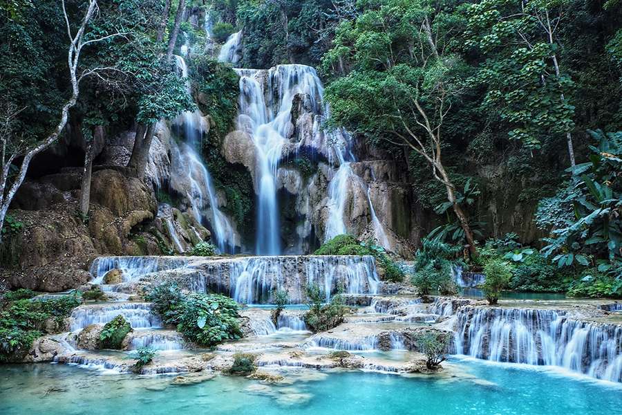 Kuangsi waterfall -Indochina tour