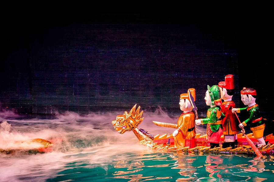 Water puppet show- Vietnam family tours