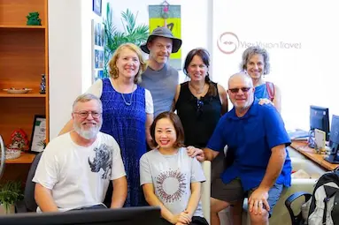 Happy Vietnam Vacation -Tourist Smile with Trusted Tour Company