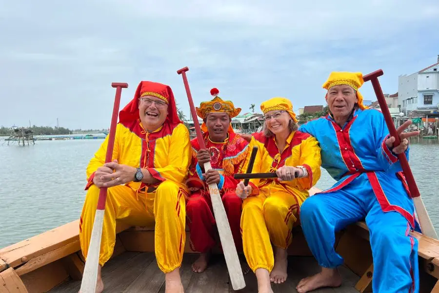 Traditional costume and cultural performance as part of Vietnam vacation packages