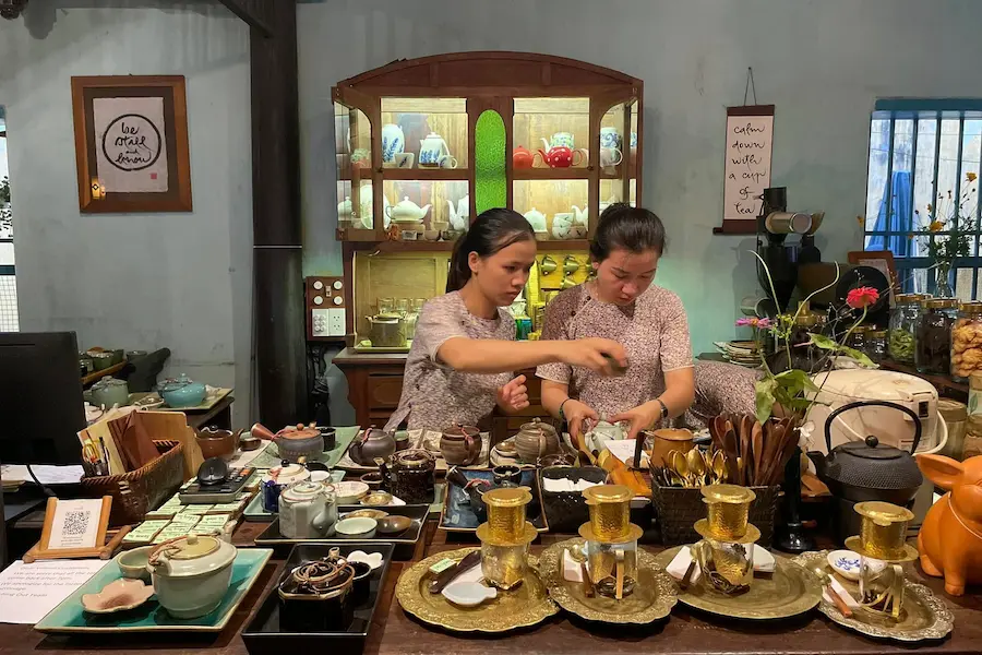 reaching out tea house tea meditation in vietnam