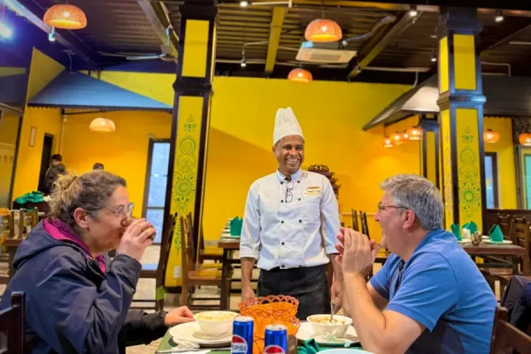 guests enjoying meals at the one indian restaurant